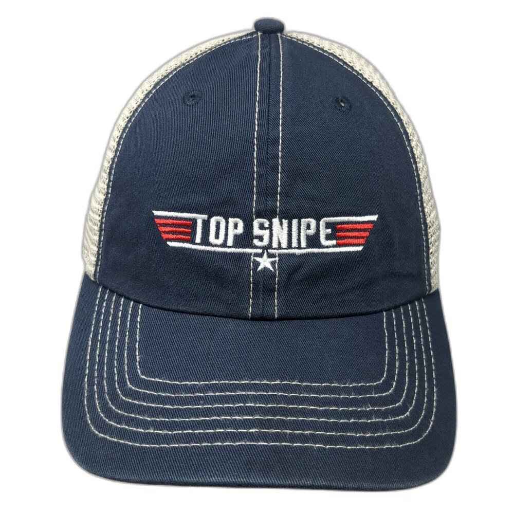 '47 Brand Trucker Hat Blue One Size Snapback Mesh Top Gun Style Parody Logo Hat